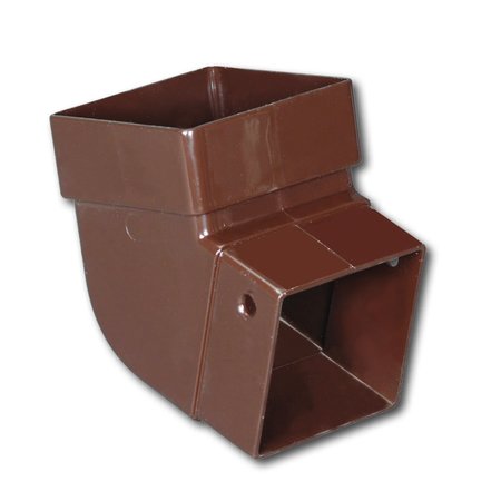 AMERIMAX HOME PRODUCTS 3.88 in. H X 3.63 in. W X 3.63 in. L Brown Vinyl Contemporary Gutter Elbow T1525